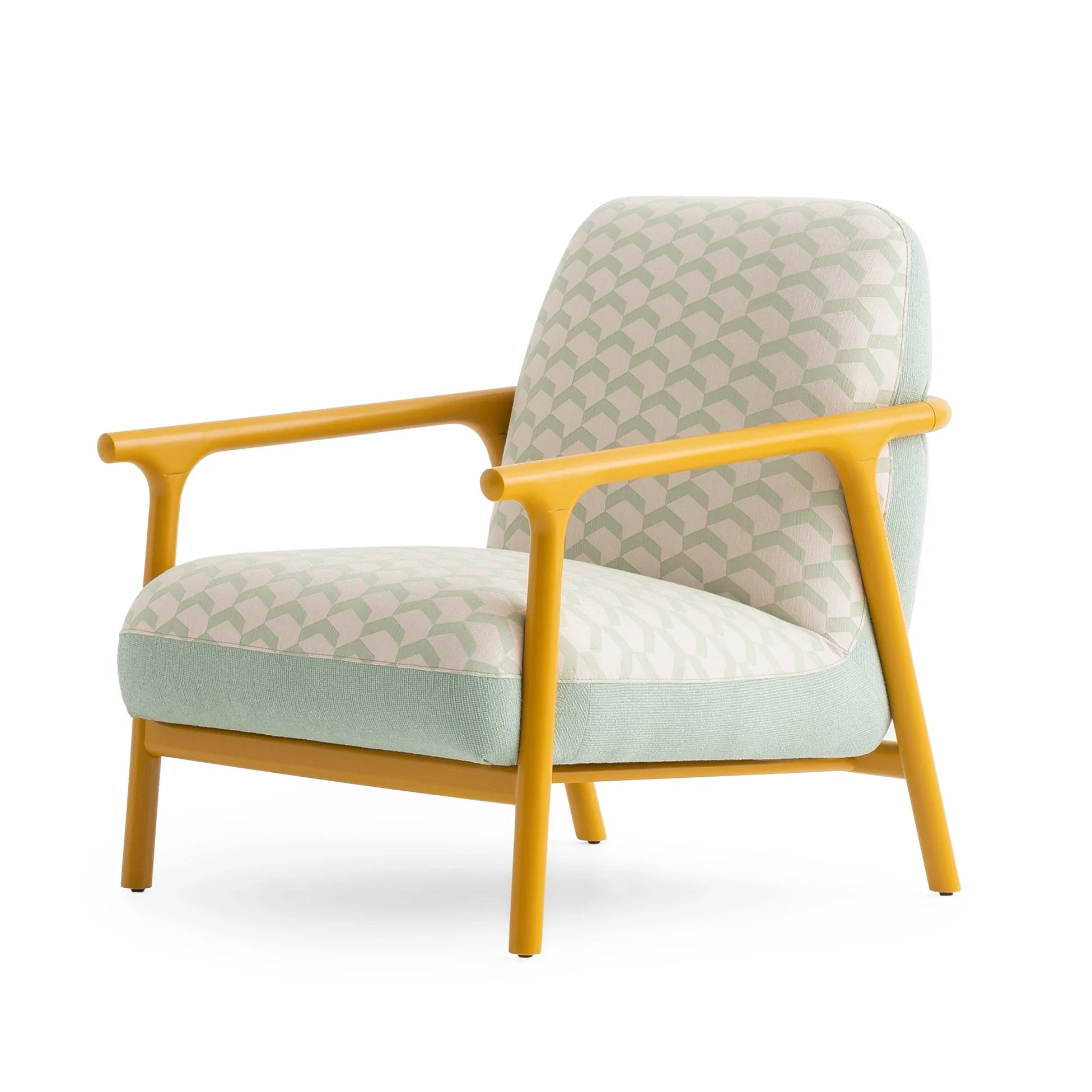 Boboli Tofita Sessel mit gelbem Metallrahmen