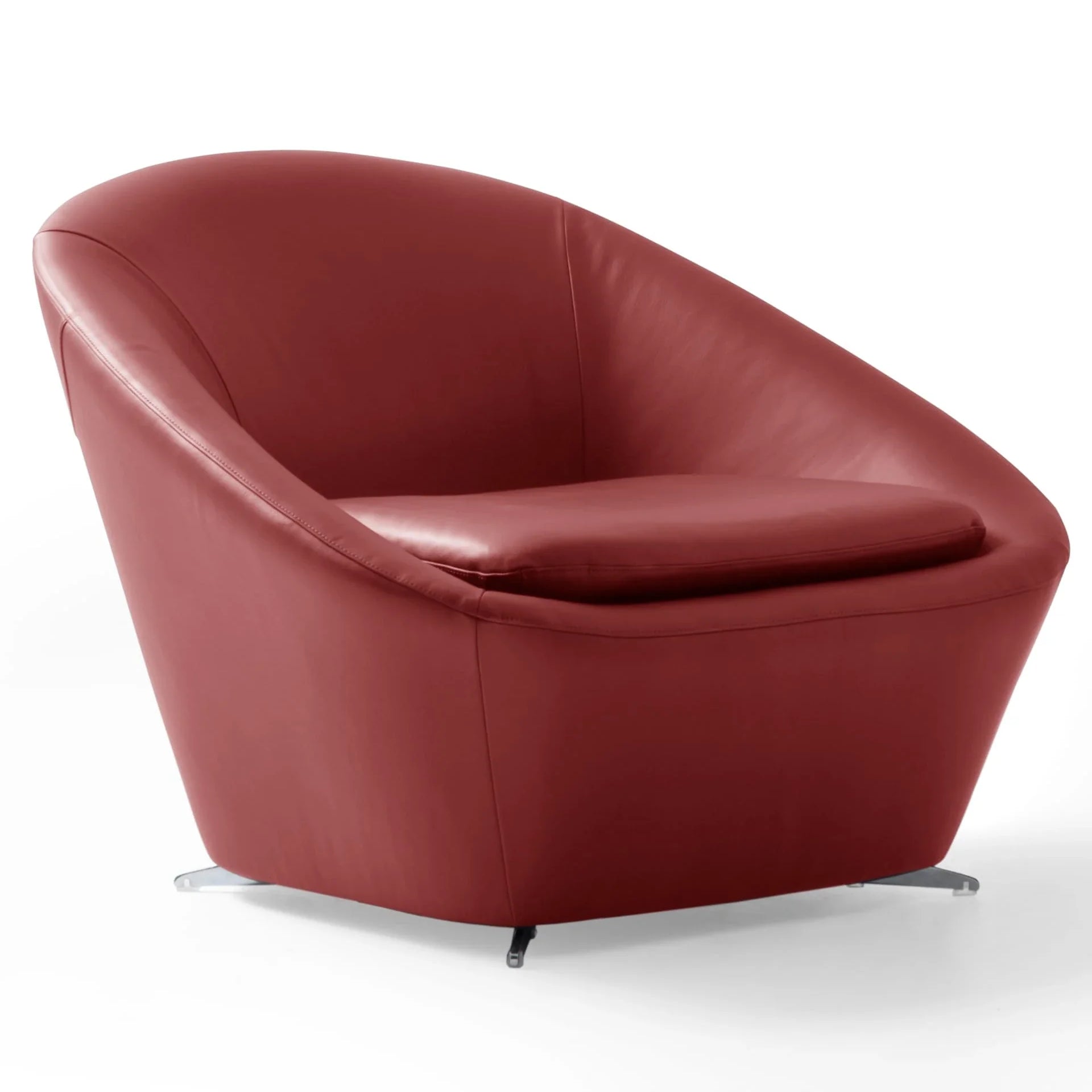 Tao Radiant Roter Leder-Sessel mit weichem Sitzkomfort