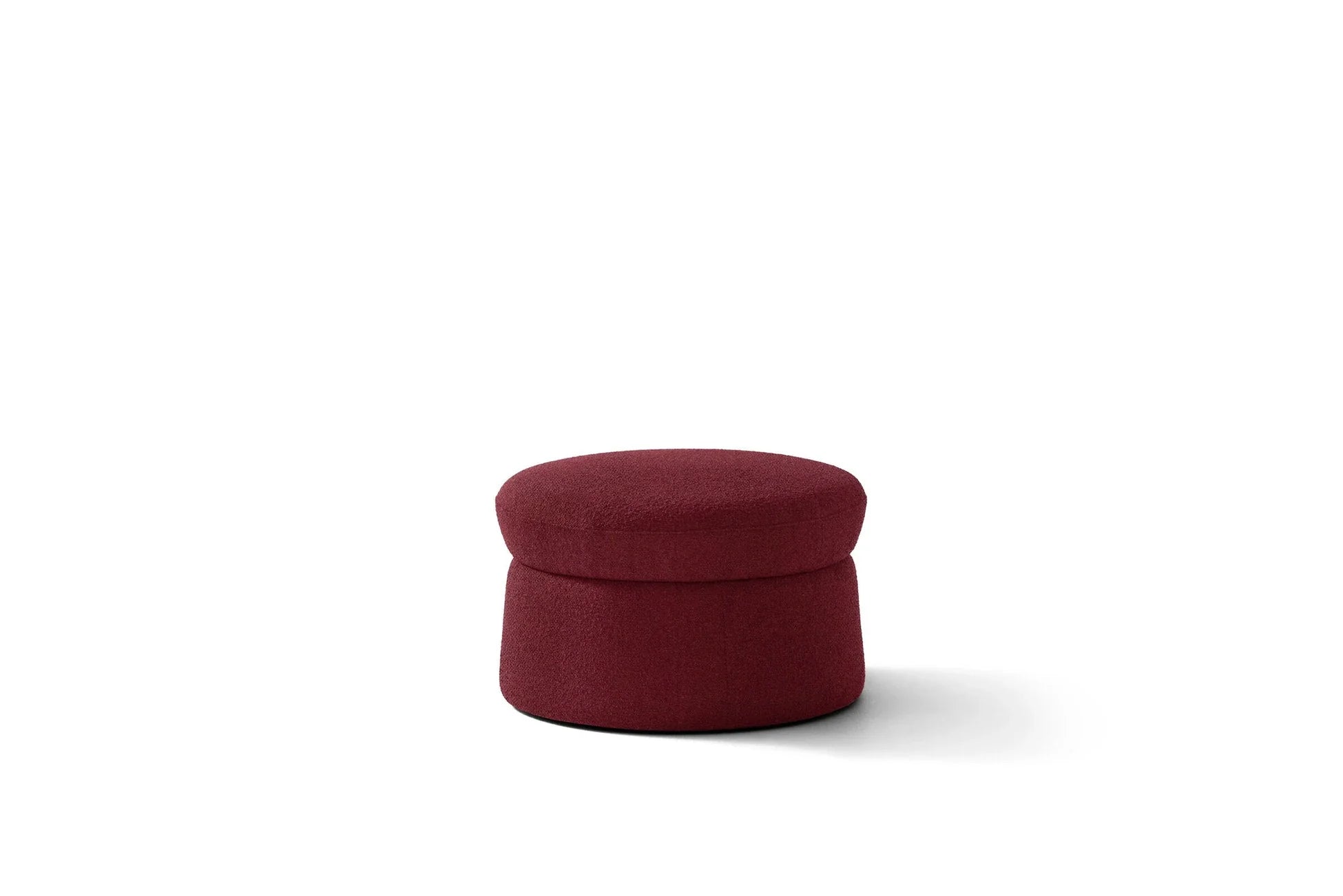 Fungo Roter Leder-Pouf Mittel