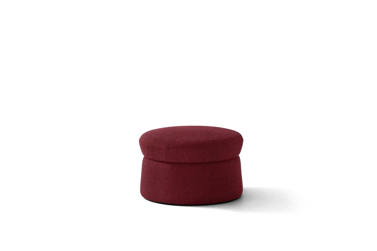 Fungo Roter Leder-Pouf Mittel